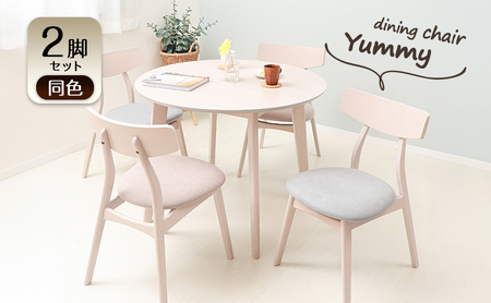 ダイニングチェア Yummy(ヤミー) 2脚セット イス 椅子 チェア ダイニング インテリア 家具 キッチン かわいい おしゃれ デスクワーク 兵庫 兵庫県 小野市 メランジブルー