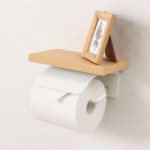 トイレットペーパーホルダー 1連 Blan(ブラン)インテリア 家具 トイレ ホルダー 新居 収納 飾り棚 おしゃれ ホテルライク ダークモルタルグレー