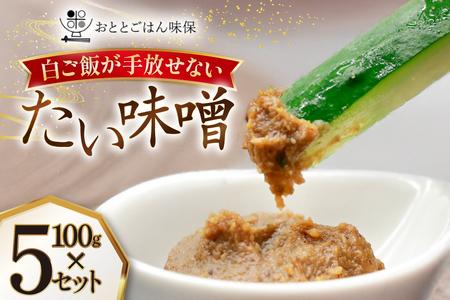 味噌 たい味噌 100g 5パック 計500g [おととごはん味保 兵庫県 三田市 3d28bae140005] みそ 鯛味噌 小分け 個包装 冷蔵 小分け