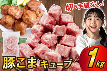 豚肉 豚こまキューブ 1kg [司フーズ・システム 兵庫県 三田市 3d28bdy500000]