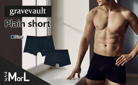 gravevault Plain short (グレイブボールト プレーン ショート) Navy Lサイズ