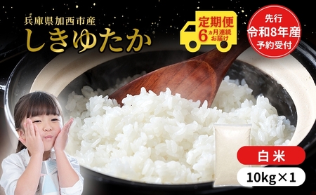 定期便[令和8年 先行受付]しきゆたか 白米 10kg 6か月連続お届け