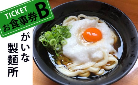がいな製麺所 お食事券B おでかけ チケット うどん 讃岐うどん 行列 卵かけご飯 がいなばあちゃん 