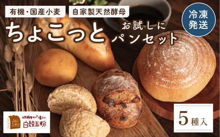お試しちょこっとパンセット 5種入り | 兵庫県 丹波篠山市 天然酵母 国産小麦 有機 オーガニック パンセット 詰め合わせ お試し 冷凍 CT02-25