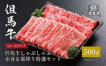 レビューキャンペーン実施中★[但馬牛]しゃぶしゃぶ赤身&霜降り 特選セット500g[配送不可地域:離島]