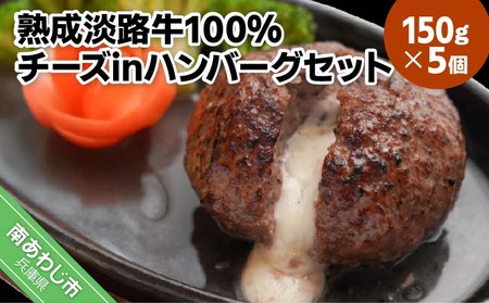 熟成淡路牛100%チーズinハンバーグセット(150g×5個セット)