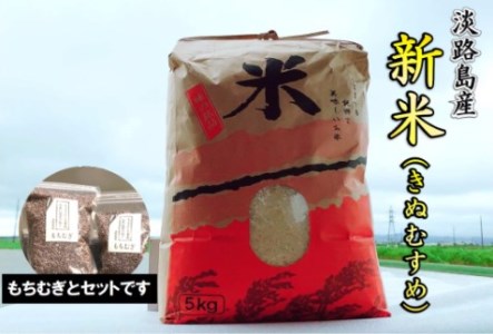 淡路島 南あわじ産 新米(きぬむすめ)ともちむぎのセット