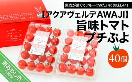 【アクアヴェルデAWAJI】旨味トマト　プチぷよ　40個