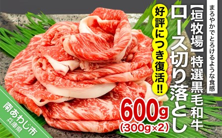 【垣牧場】☆好評につき、復活！☆特選 黒毛和牛　ロース切り落とし　300g×2パック