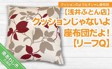 クッションじゃないよ座布団だよ![リーフQ]