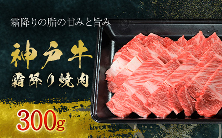 神戸牛 霜降り焼肉 300g (AG031) 兵庫県 朝来市 AS36BF13 神戸牛 神戸ビーフ 神戸肉 黒毛和牛 国産和牛 ブランド和牛 牛肉 牛 肉 お肉 おにく 焼肉 焼き肉 用 焼き肉用 BBQ バーベキュー 霜降 しもふり 霜降り肉 霜降り