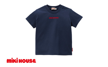 ミキハウス 丸ロゴ半袖Tシャツ (10-5229-577)[紺ー100] AS43BI9-12