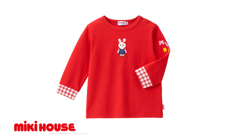 ミキハウス うさこ長袖Tシャツ(10-5247-490)[赤ー100] AS43EA2-2