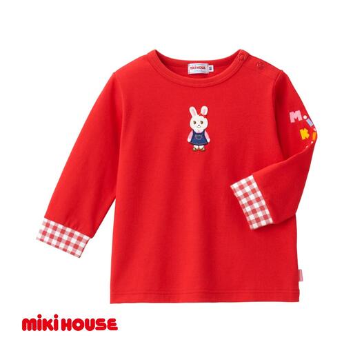 ミキハウス うさこ長袖Ｔシャツ（10-5247-490）【赤ー110】 AS43EA2-3