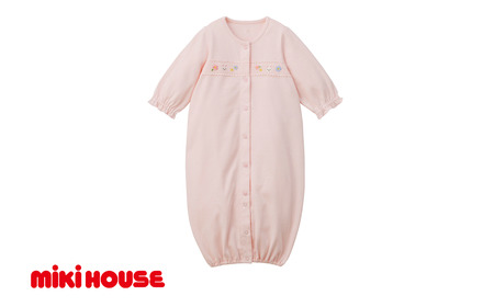 ミキハウス どうぶつ刺繍ツーウェイオール(40-2689-689)[ピンク50-70] AS43EH2-2