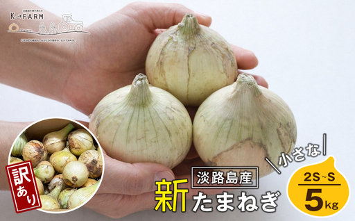 [訳あり][新玉ねぎ]小さな淡路島たまねぎ 2S〜Sサイズ 5kg 玉ねぎ 産地直送 玉ねぎ