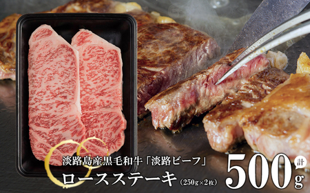 [淡路ビーフ]ロースステーキ250g×2枚 [黒毛和牛 ステーキ 国産 ステーキ 牛肉 ステーキ ロースステーキ]