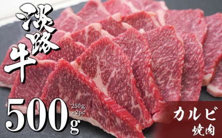 淡路牛カルビ焼肉 500g(250g×2PC) [国産 牛肉 焼肉セット]