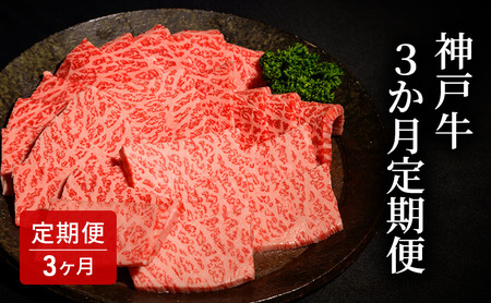 3か月定期便 [肉 牛肉 神戸牛 最高級肉 神戸ビーフ 神戸肉 但馬牛 もも 肩ロース らんぷ 焼肉 すき焼き ステーキ 食べ比べ お取り寄せ 加東市 兵庫県]