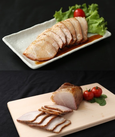 肉の山喜 自家製焼き豚(タレ味・塩味)食べ比べセット(2本合計800g)