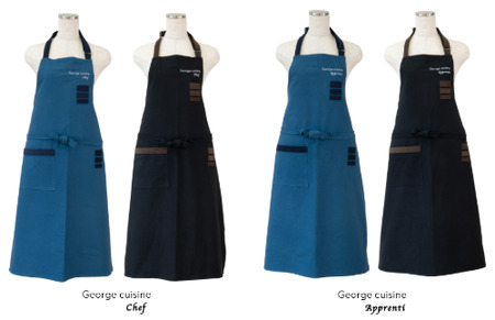 THE TABLIER(ザ・タブリエ)George cuisine×SEWING TAKEUCHI エプロン Chef 墨黒