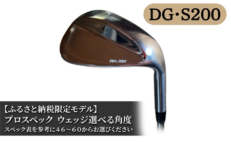 ふるさと納税限定モデル プロスペック DG・S200 ウェッジ 選べる角度 ギフト プロスペックDG・S200 46度