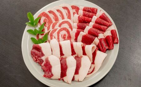 ボタン鍋セット 3〜4人前(500g)お歳暮 猪肉(ロース・モモ・バラ)・自家製味噌付き 食べ比べ