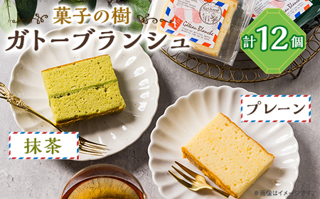 ガトーブランシュ 12個箱入り(プレーン6個・抹茶6個)[配送不可地域:離島]