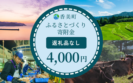 [返礼品なし]兵庫県香美町 ふるさとづくり寄附金(4,000円分)4000 4000円 四千円 以下 25-36