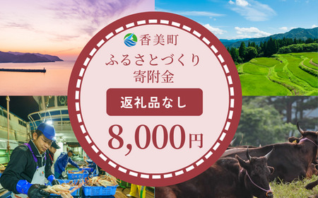 [返礼品なし]兵庫県香美町 ふるさとづくり寄附金(8,000円分)8000 8000円 八千円 以下 25-40