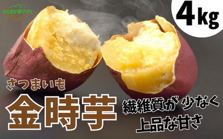 [先行予約][さつまいも 金時芋 4kg]10月から12月にかけて発送予定 農薬不使用 サツマイモ イモ いも ホクホク ねっとり 兵庫県 香美町 村岡 むらおか夢アグリ 13000円 41-12