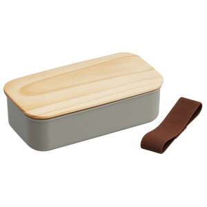 木蓋ランチボックス400ml モーブグレー
