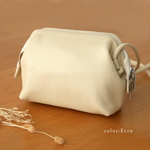 本革コンパクトショルダーバッグ エクリュ 17-052