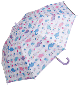 子供用 晴雨兼用 ジャンプ傘 55cm UBSR3 ハッピー&スマイルレインボー 日傘 636073 6-329