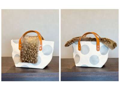 エコファーバッグカバー バンビ柄グレーS[cbm04]