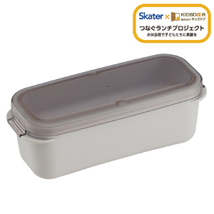 1段でも2段でも使える パッキン一体型 ラク洗 2段ランチボックス 570ml PALB6 サンドホワイト キッズドア 奈良県奈良市 skt158 スケーター 727443