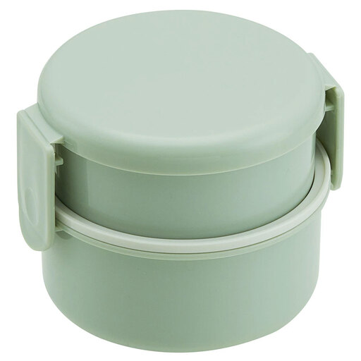 お弁当箱 2段 500ml レンジ対応 丸型 バイオマス ONWR1B セピア カラー グリーン 奈良県奈良市 skt104 スケーター 668395