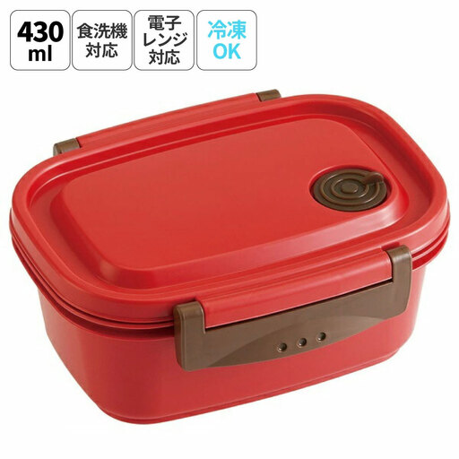 ラク軽弁当箱(Ｓ) 1段 容量 430ml XPM3 レッド　skt135 496332