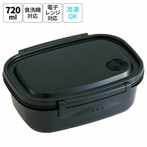 ラク軽弁当箱(L) 1段 容量 720ml XPM5 ブラック