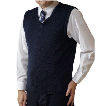 無地 メンズニット ベスト コン LL寸 15200_装飾品・工芸品 男性・メンズ 洋服 _【1219562】