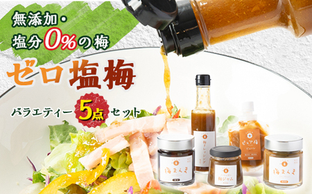 [特許製法!無添加・塩分0%の梅]ゼロ塩梅 バラエティー5点セット!_惣菜・加工品 缶詰・瓶詰 _