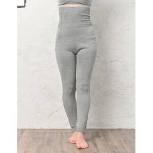 日本製 オーガニックコットン レギンスパンツ 天然繊維 無縫製 グレー (617-7546)_装飾品・工芸品 女性・レディース 洋服 _