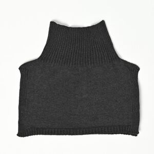 日本製 オーガニックコットン ネックウォーマー ( つけ襟 ) チャコール(6650-7372)【1324756】