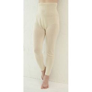 日本製 オーガニックコットン ゆるふわレギンス 無縫製 生成 (6646-7752)