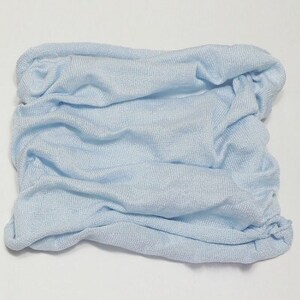 日本製 シルク100% スヌード 筒形 耳穴4穴 ネックウォーマー(ブルー) (741-7588)