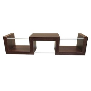 木製壁面収納「ジグラック」Wタイプ・ウォールナット_雑貨・日用品  家具・インテリア _【配送不可地域：離島】【1087694】