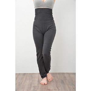 日本製 オーガニックコットン ルームパンツ 10分丈 腹巻パンツ チャコール (615-7161)_装飾品・工芸品  洋服 _【1088665】