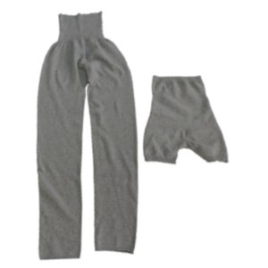 日本製 オーガニックコットン ルームパンツ & 腹巻パンツ 1分丈 セット グレー(615-610)_装飾品・工芸品 洋服 装飾品・工芸品 服飾小物 _