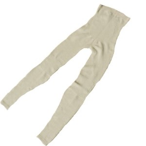 日本製 シルク 腹巻パンツ レギンス 12分丈 無縫製 タグフリー グレージュ (634-7302)_装飾品・工芸品 服飾小物 _