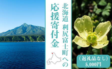 北海道 利尻富士町☆応援寄付金☆[返礼品なし]5,000円